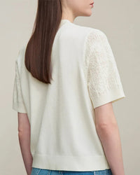 Button-Down Collar Openwork Shirt