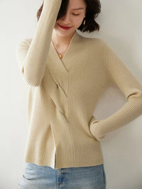 Pure Cashmere V-Neck Pullover Sweater