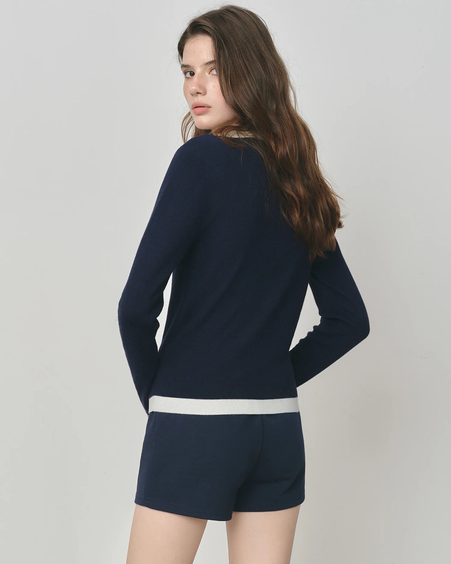 New Style Faux Two-Piece Collared Knit Sweater