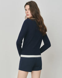 New Style Faux Two-Piece Collared Knit Sweater