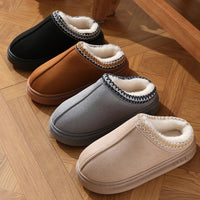 Stylish Platform Non-Slip Plush Slippers