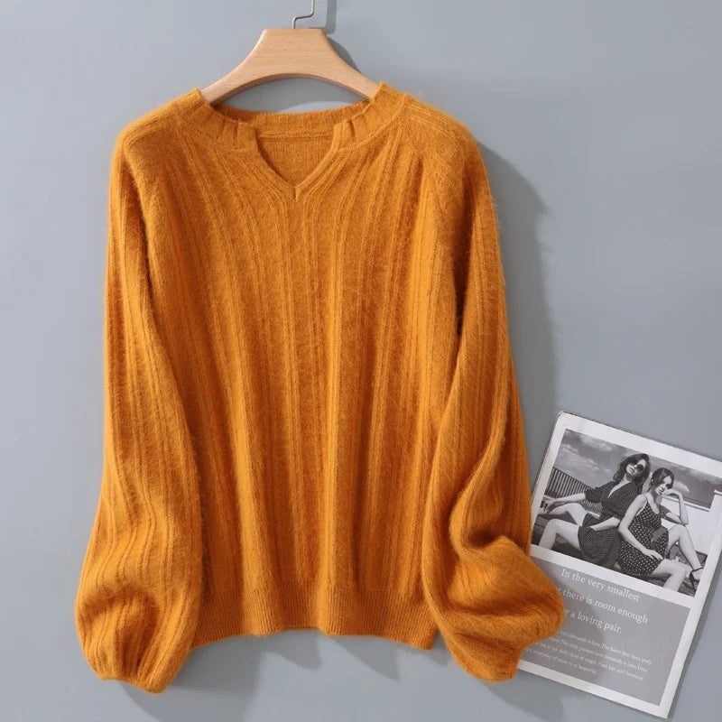 Mink Cashmere Knitted Pullover