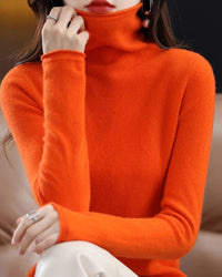 Knitted Wool Turtleneck Sweater
