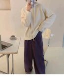 Solid Cashmere Knitted Hoodie