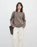 Oversized Wool Cashmere Crew Sweater