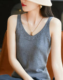 Loose-Fit Knitted Cotton Vest