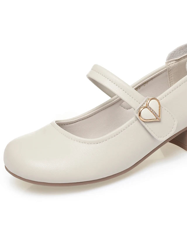 Women's Genuine Leather Mid-Heel Shoes