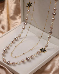 Women's Double-Layer Long Pearl Necklace