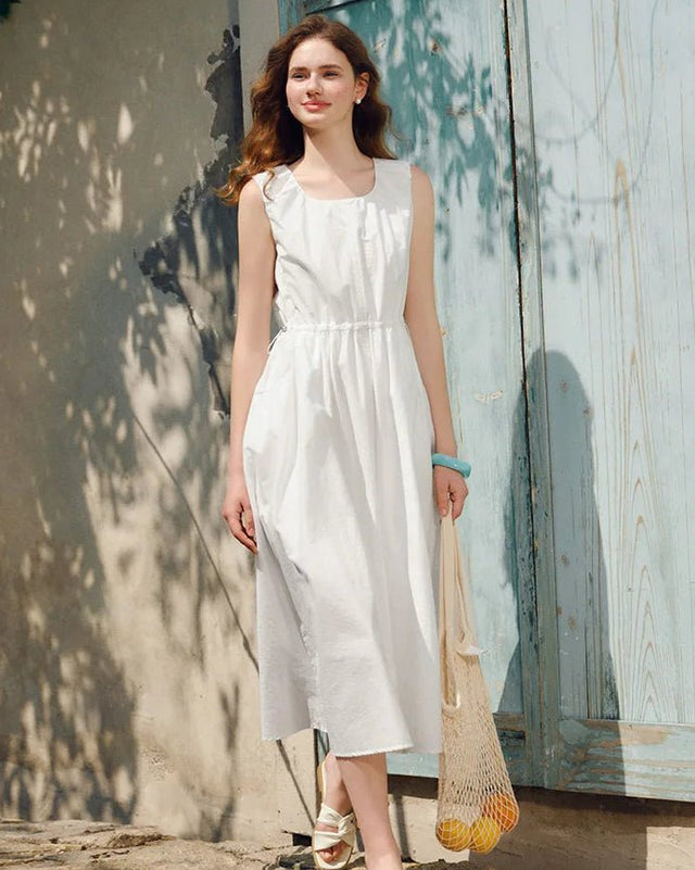 Sleeveless Fashion Waist-Defining Dress