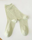 Lightweight Knit Hollow Crew Socks