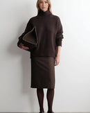 Oversized Turtleneck Heavyweight Knit Pullover