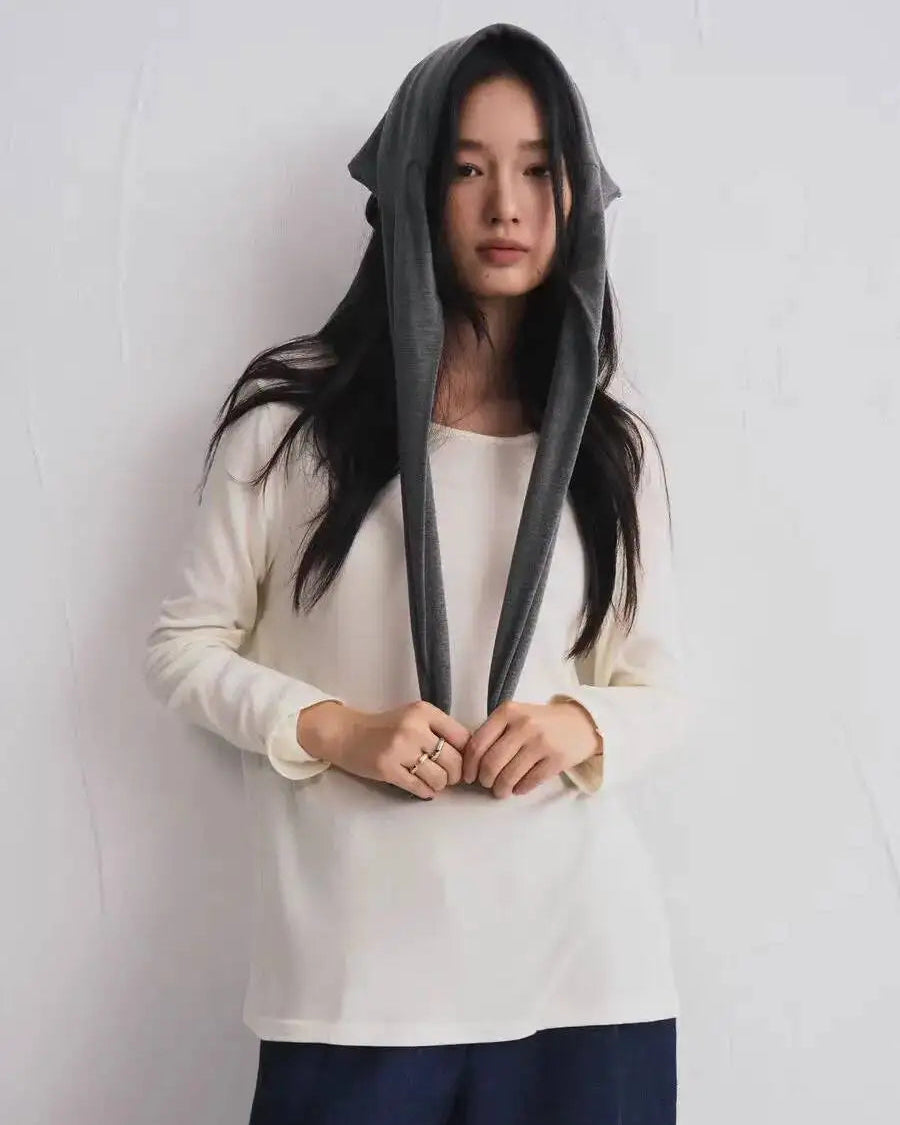 Modal Cashmere Blend Long-Sleeve Tee