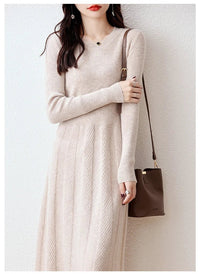 Merino Wool Knitted Sweater Dress