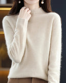 Merino Wool Mock Neck Sweater