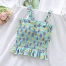 Print Folds Bohemian Sleeveless Vest