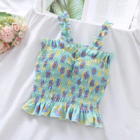 Print Folds Bohemian Sleeveless Vest