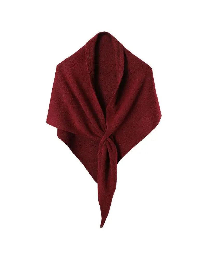 Wool Blend Oversized Triangle Wrap Shawl
