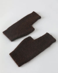 Raccoon Wool Fingerless Thumb Hole Gloves