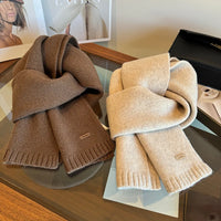 Women's Solid-Color Wool Scarf