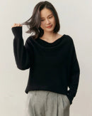 Casual Cashmere Irregular Neckline Sweater