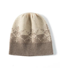 Snowflake Wool Cashmere Beanie