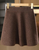 Crafted for considered dressing, this A Line knitted skirt brings graceful movement and a smooth, gentle hand feel to cooler days.