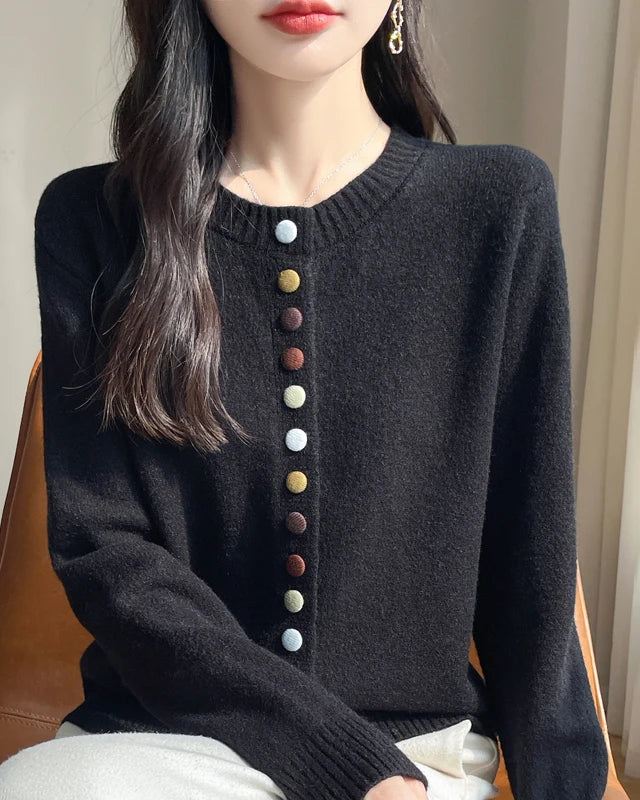 Single Breasted Knitted Cardigan Sweater