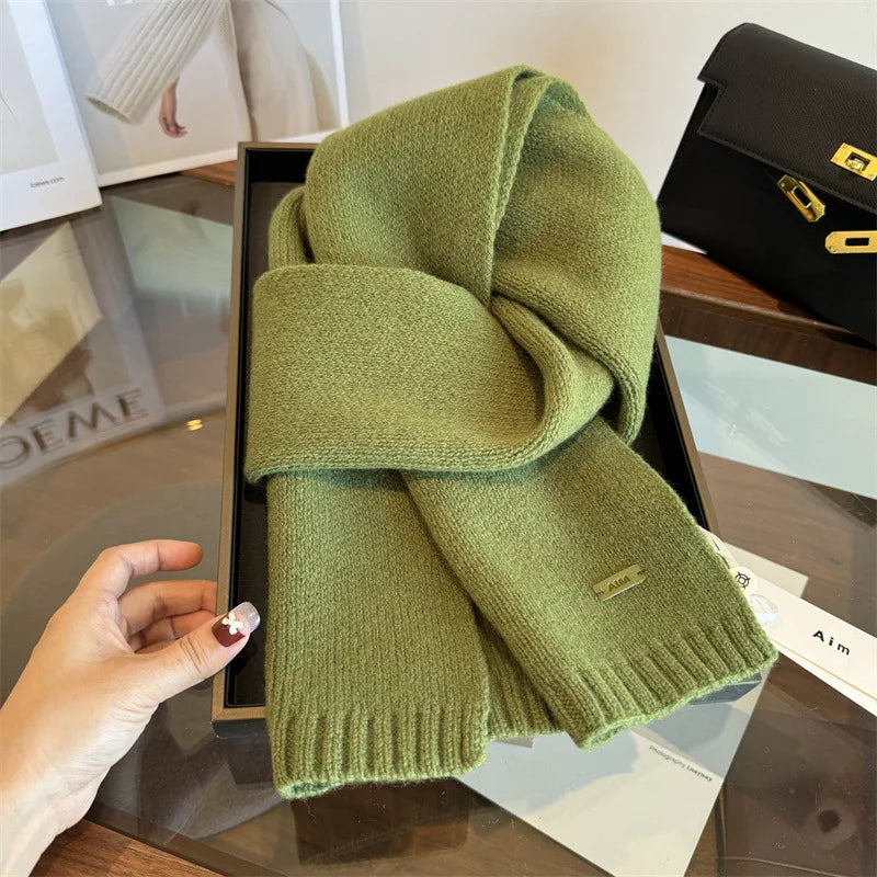 Women's Solid-Color Wool Scarf
