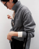 Loose-Fit Mid-Length Knitted Cardigan