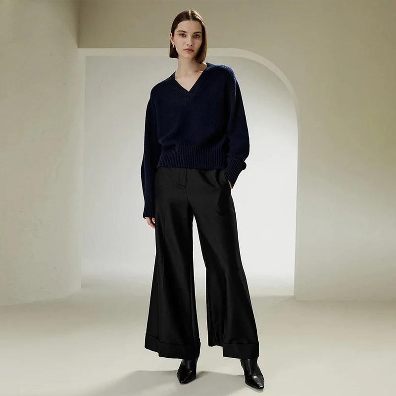 Cashmere Blended V-Neck Sweater