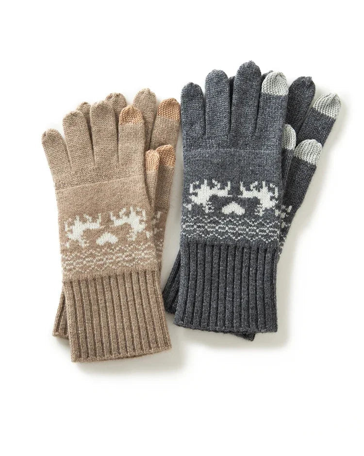 Cashmere Jacquard Gloves