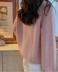 Wool Round Neck Knit Sweater