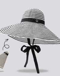 Striped Oversized Foldable Sun Hat