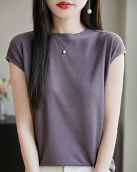 New Round-Neck Sleeveless T-Shirt