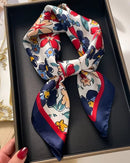 Graffiti Floral Print Square Scarf