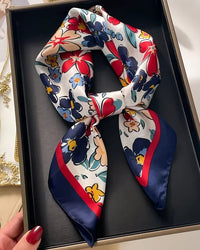 Graffiti Floral Print Square Scarf