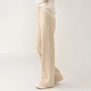 100% Merino Wool Knitted Wide Leg Trousers