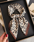 Floral Print Satin Square Scarf