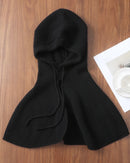 Hooded Wool Shoulder Cape