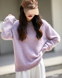 Loose-Fit Crewneck Pullover Sweater