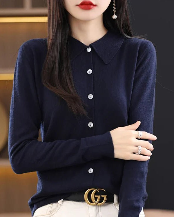 Basic Wool Shirt Cardigan