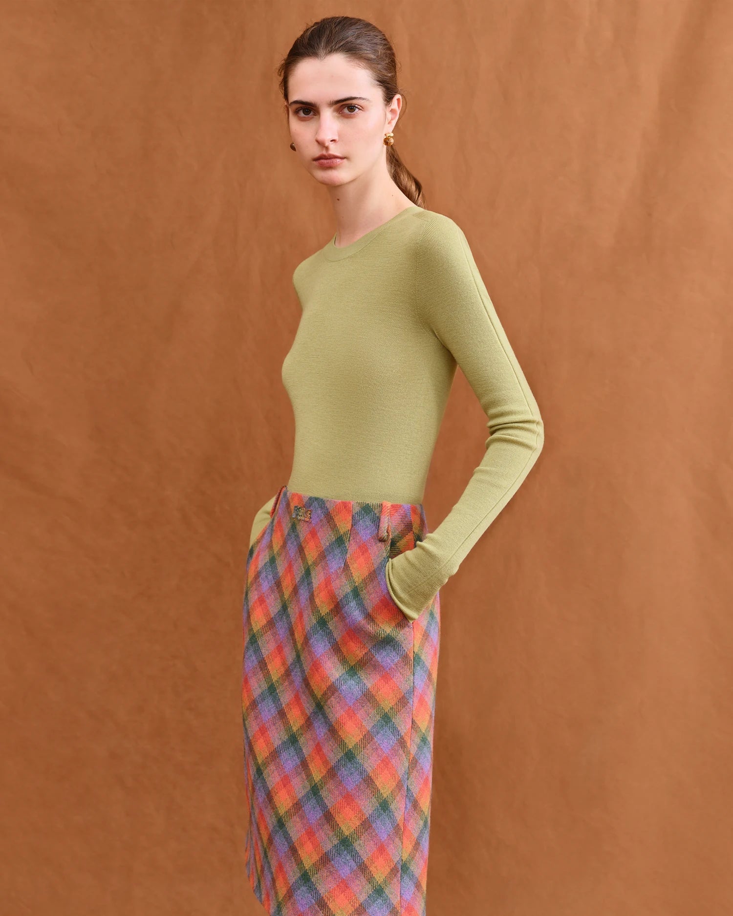 Wool Superfine Seamless Crew Neck Sweater