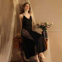 V-neck Backless Maxi Sleep Dress