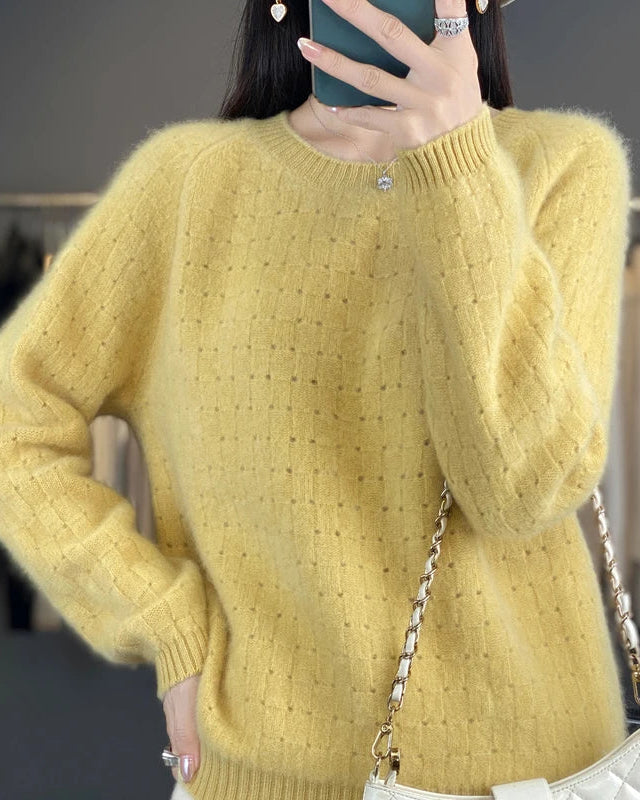 Merino Wool Jacquard Cut-Out Knit Pullover