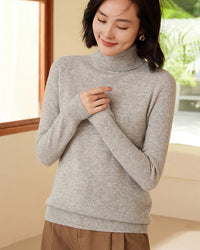 Classic Wool Turtleneck Pullover Sweater