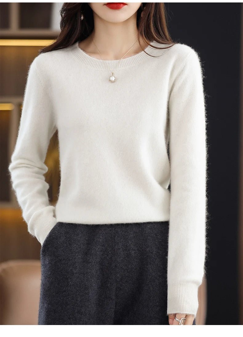 Soft Cashmere Knit Crew Neck Pullover