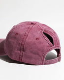 Washed Ponytail Baseball Cap