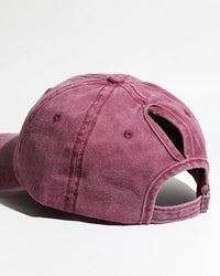 Washed Ponytail Baseball Cap