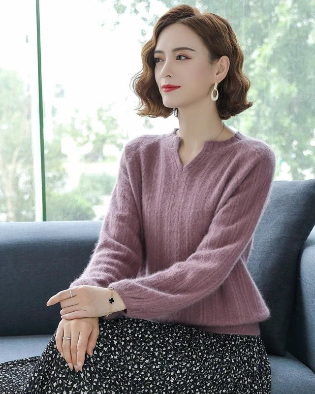 Mink Cashmere Knitted Pullover