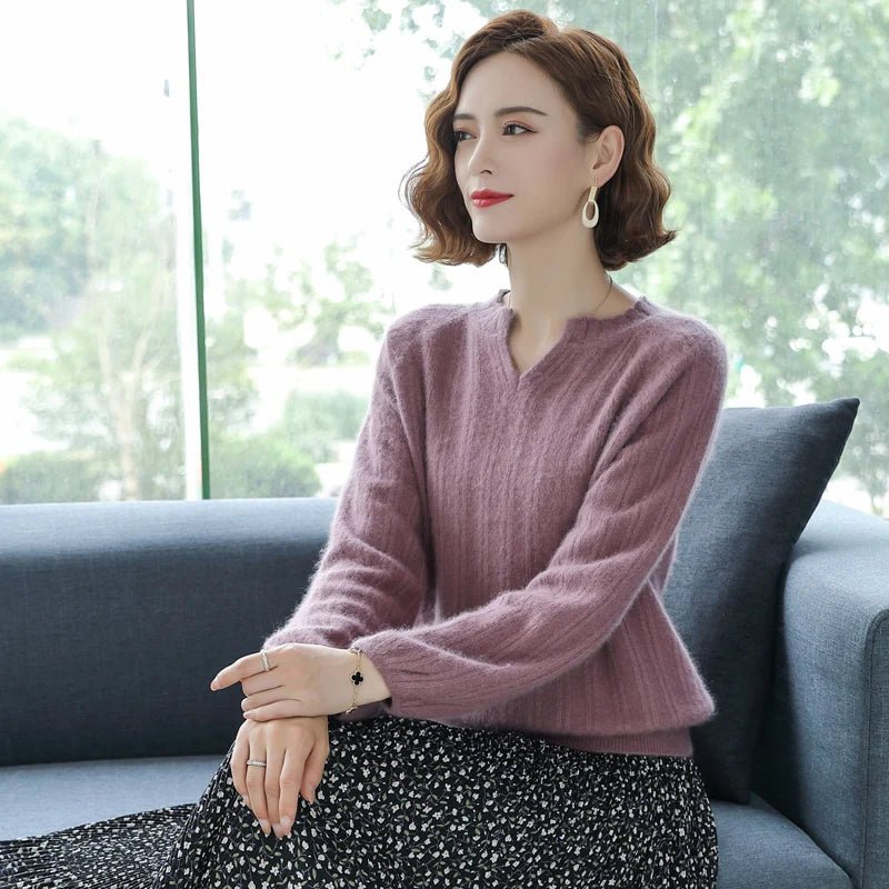 Mink Cashmere Knitted Pullover